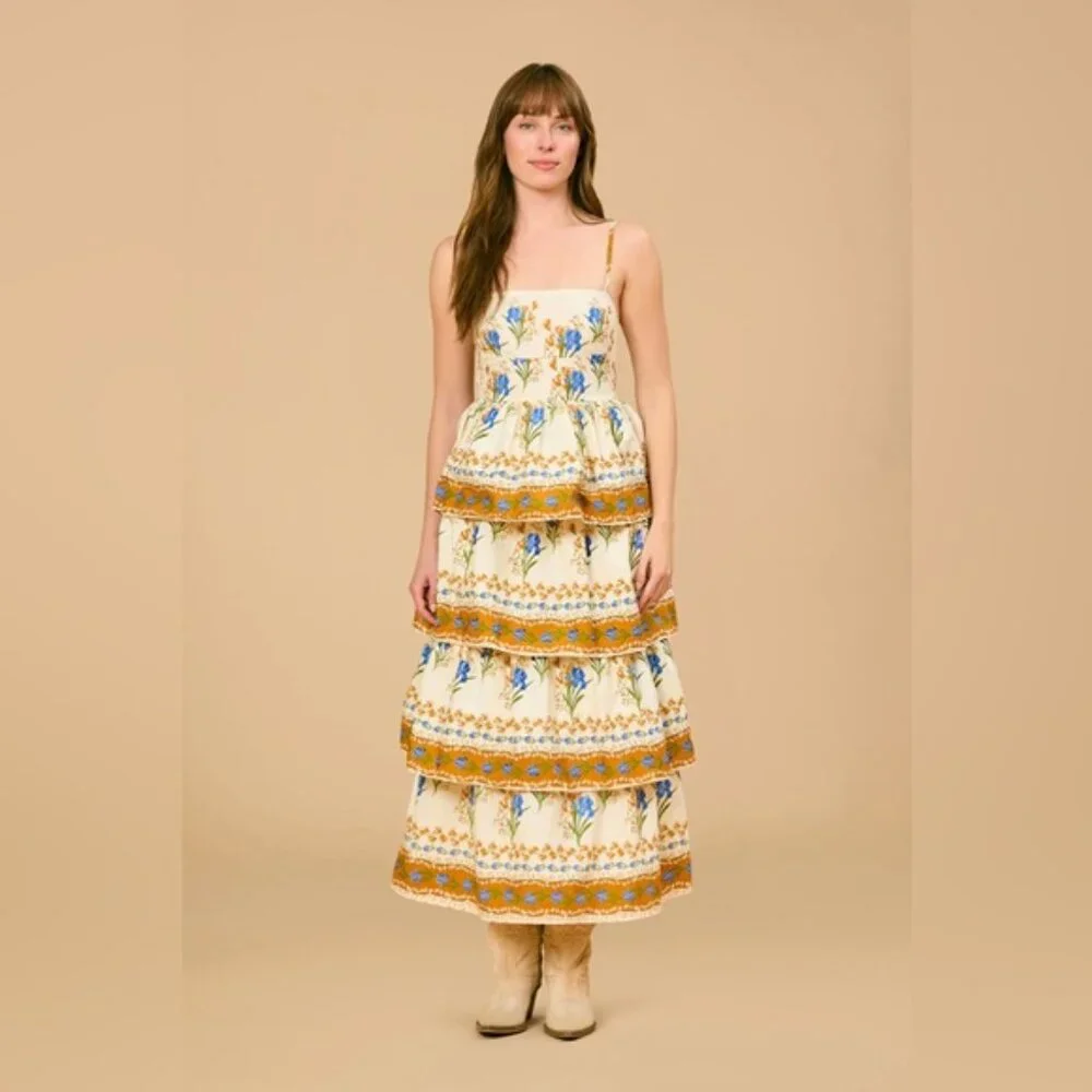 NWT Olivia by Livro Ophelia Midi Dress Size Small Boho Cottagecore - Picture 6 of 6